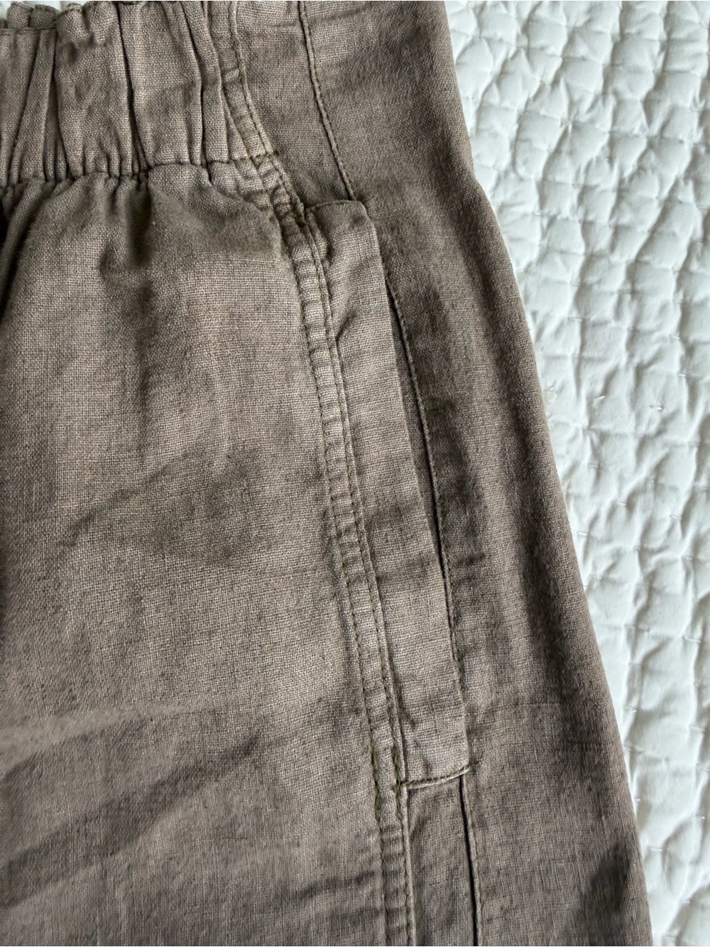 Free People women’s Linen Pull on pants - Picture 2 of 9